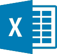 Logo Excel couleur bleu pour carrousel